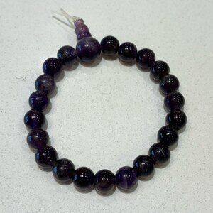 amethyst crystal bead bracelet